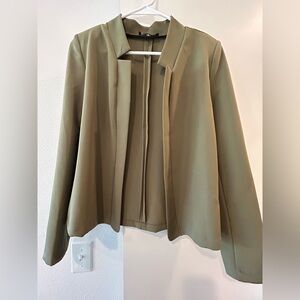 Blu Pepper Green Blazer Open Front Size S